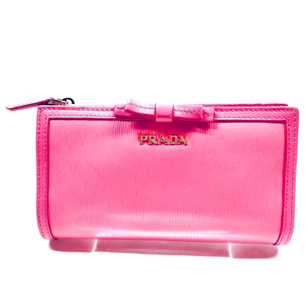 PRADA Pink Vitello Leather Long Wallet 🌸💕💞